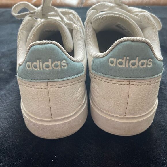 Adidas Grand Court 2.0 white and blue leather sneakers, size 6 1/2 - Picture 5 of 13
